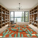 Desert Cactus Grove Area Rug