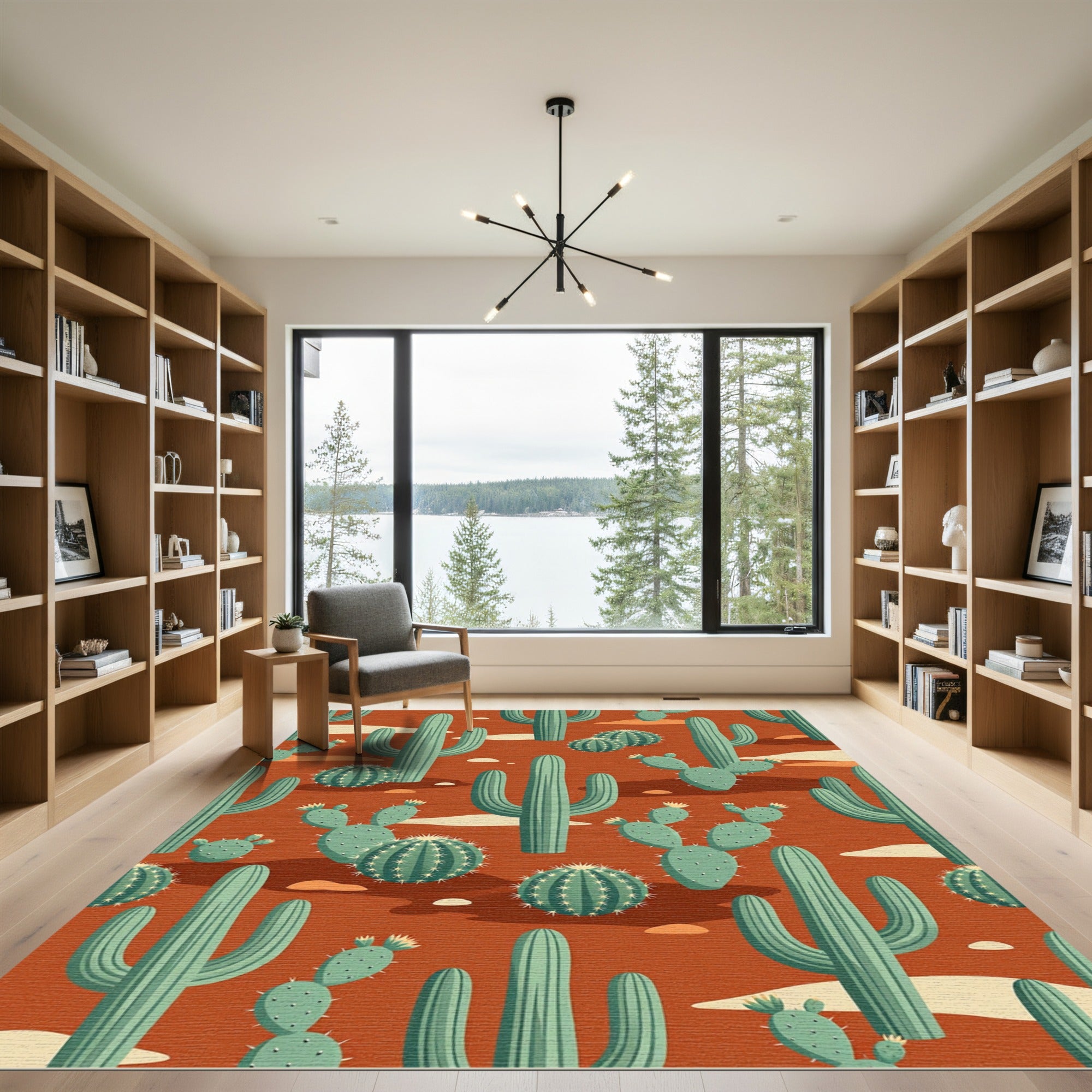 Desert Cactus Grove Area Rug