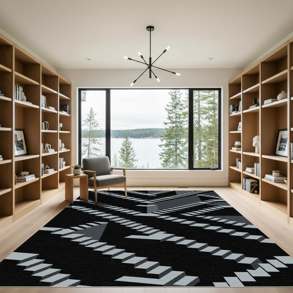 Endless Staircase Optical Illusion Rug