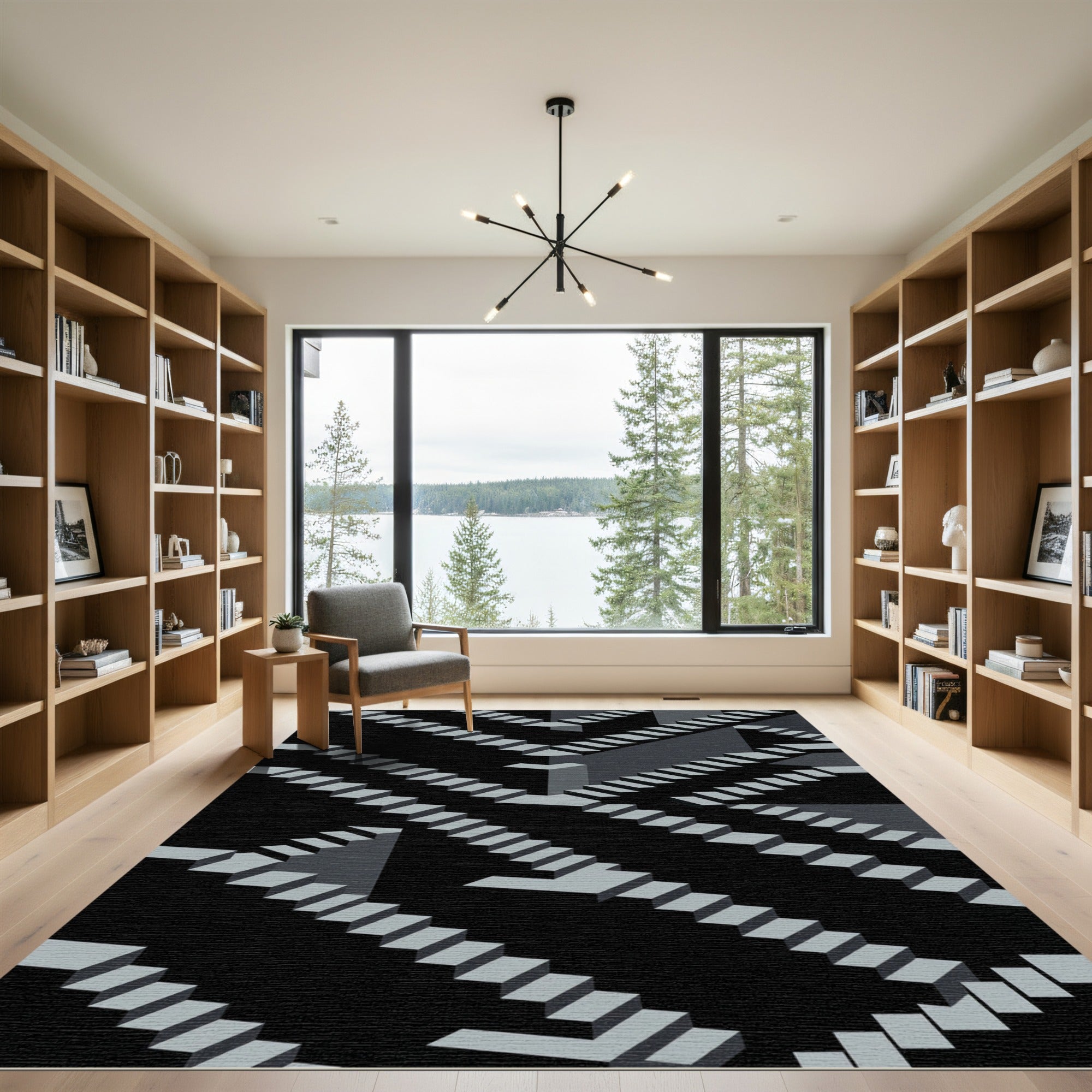Endless Staircase Optical Illusion Rug