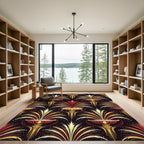 Golden Red Fountain Splendor Rug