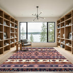 Tribal Camel Desert Landscape Rug