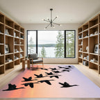 Sunset Flock Flying Duck Gradient Rug