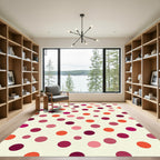 Multicolor Polka Dot Dot Composition Rug