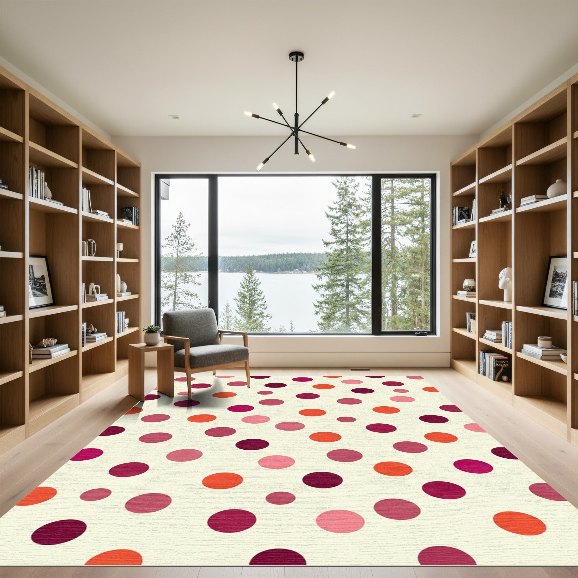 Multicolor Polka Dot Dot Composition Rug