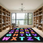 Playful Alphabet Multi Color Block Rug