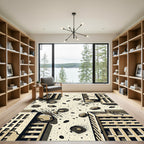 Urban Debris Texture Abstract Rug