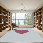 Rose Heart Geometric Graphic Rug