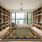 Caravan Camel Desert Border Rug