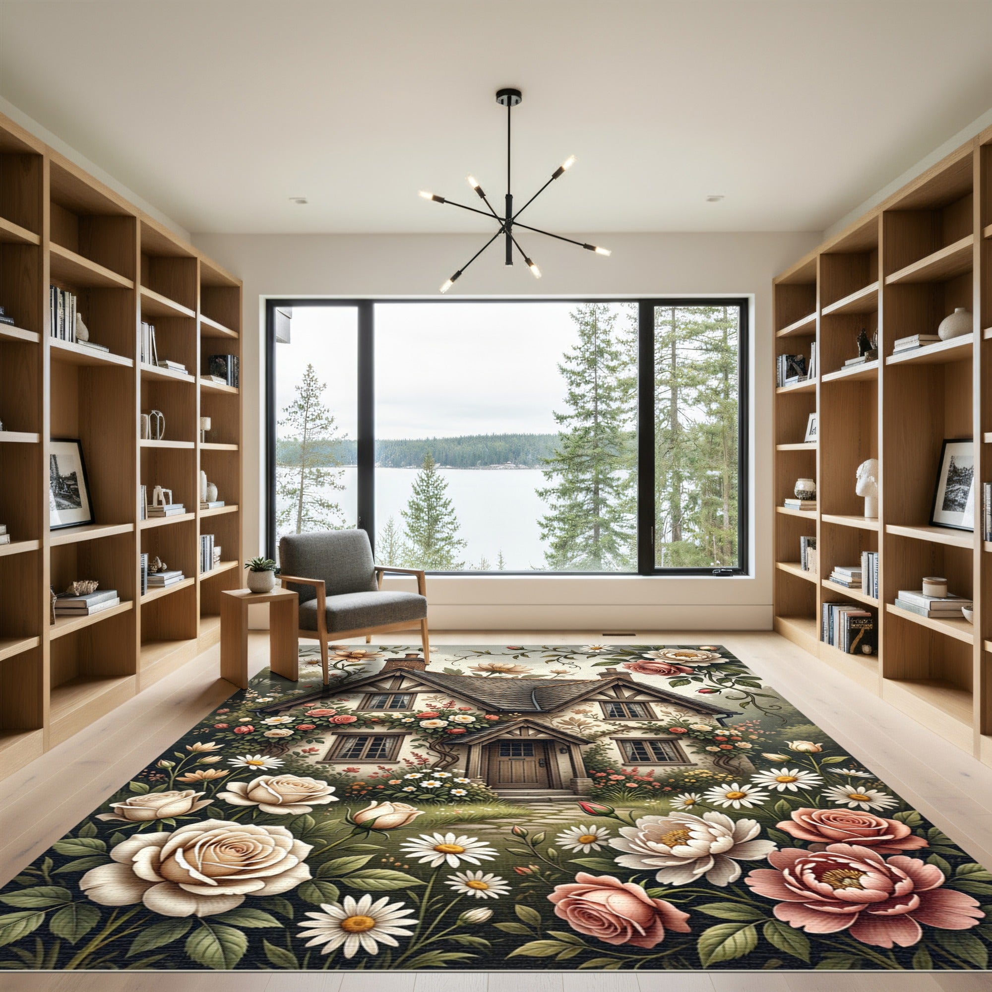 Charming Cottage Floral Garden Bloom Rug