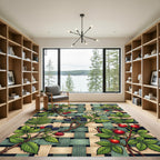 Emerald Blackberry Botanical Weave Rug