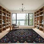 Gothic Vivid Stained Glass Window Rug