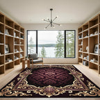 Gilded Damask Ornate Royal Frame Rug