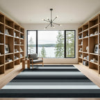 Monochromatic Stripe Gradient Field Rug