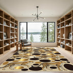 Gold Cheetah Spotted Modern Animal Rug