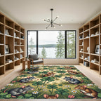 Whimsical Meadow Mice with Clover Rug