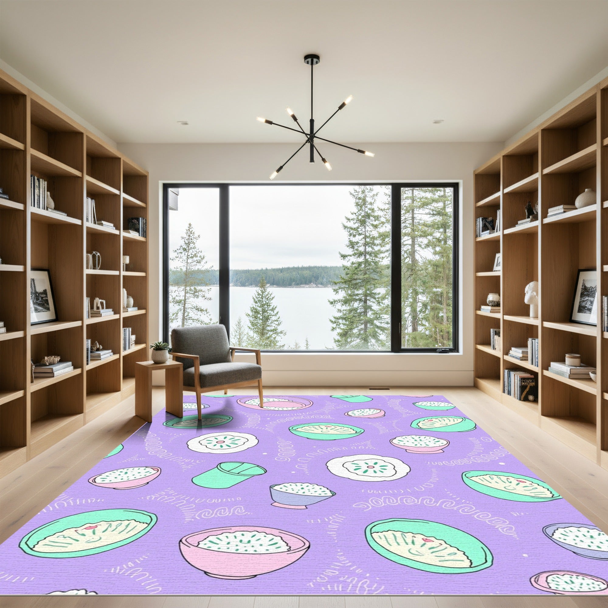 Pastel Rice Bowl Pattern Rug