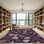 Purple Grapevine Botanical Vines Rug