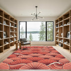 Coral Fan Wave Repeating Rug