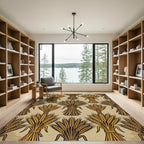 Golden Harvest Wheat Sheaf Wallpaper Rug