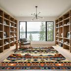 Southwestern Desert Eagle Corn Art Rug