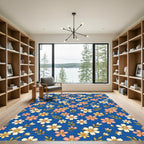 Coral Peach Blossom Garden Rug