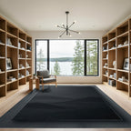 Dark Misty Mountain Landscape Runner Rug