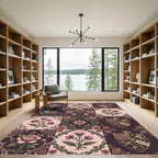 Victorian Floral Crest Arrangement Rug