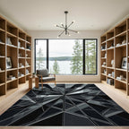 Monochromatic Geometric Crystal Fragment Facet Rug