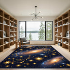 Cosmic Interstellar Galaxy Starry Night Rug
