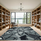 Monochromatic Atom Geometric Abstract Rug