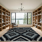 Gray Diamond Tribal Sun Rug