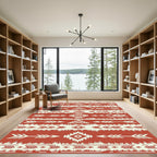 Terracotta Arrow Geometric Tribal Rug