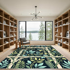Botanical Trellis Vine Cream Sage Green Rug