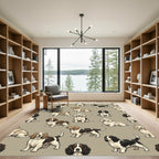 Charming Spaniel Dog Cream Neutral Rug