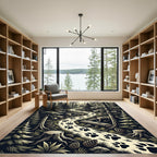 Earthy Forest Bear Trail Woodland Rug