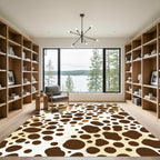 Organic Brown and Amber Spotted Animal Rug