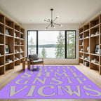 Lavender Gray Alphabet Layout Rug