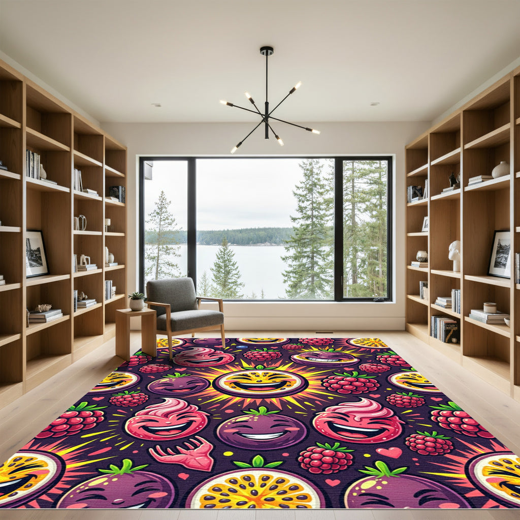 Joyful Fruit Cartoon Collection Rug