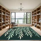Elegant Willow Branch Sage Botanical Rug