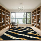 Geometric Staircase Optical Illusion Rug
