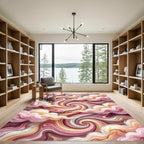 Pastel Swirl Cloud Abstract Rug