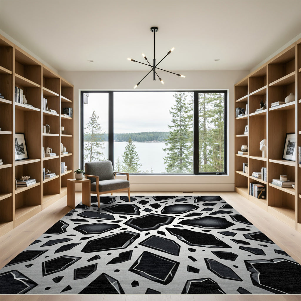 Monochromatic Geometric Shattered Fragment Slate Rug