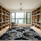 Tabby Cat Ink Splatter Collage Rug