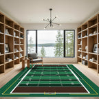Green Athletic Gridiron Turf Field Rug