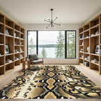 Exotic Serpent Skin Tan Reptile Rug