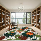 Bold Splatter Paint Abstract Composition Rug
