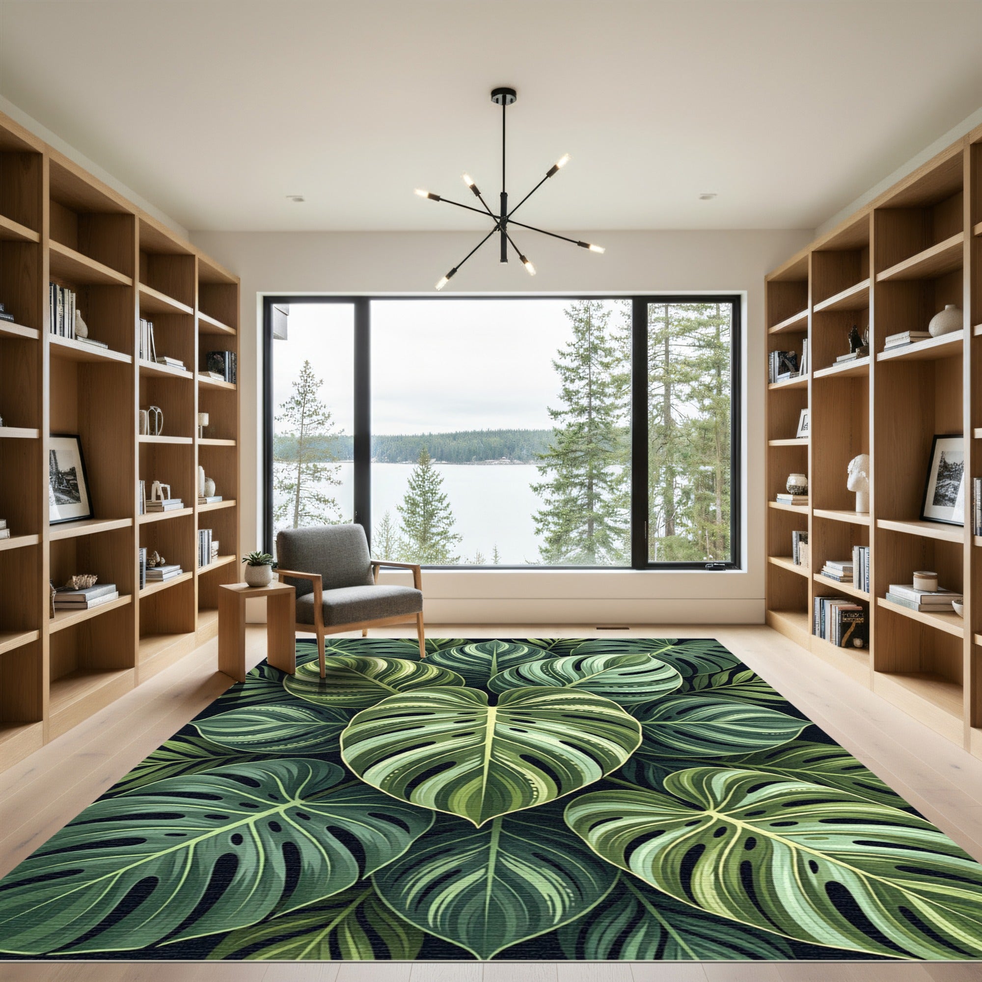 Verdant Jungle Leafy Garland Rug