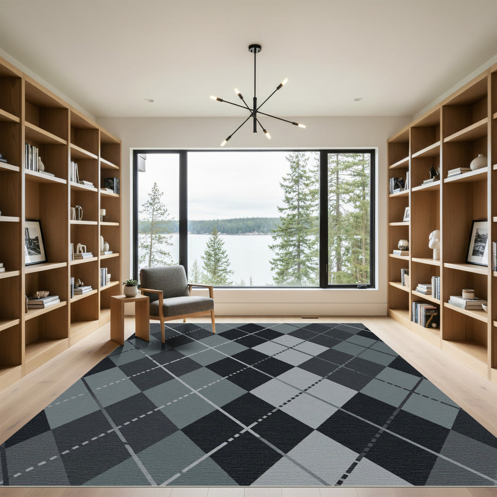 Monochromatic Diamond Argyle Weave Rug