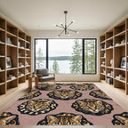 Fierce Leopard Spot Medallion Rug